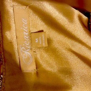 RICARICA PROM GOLD GLITTER DRESS